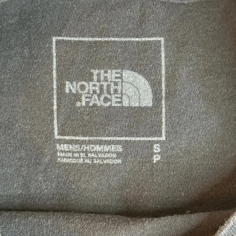 The North Face Mens Long Sleeve T-Shirt Navy Blue Box Logo Graphic Small